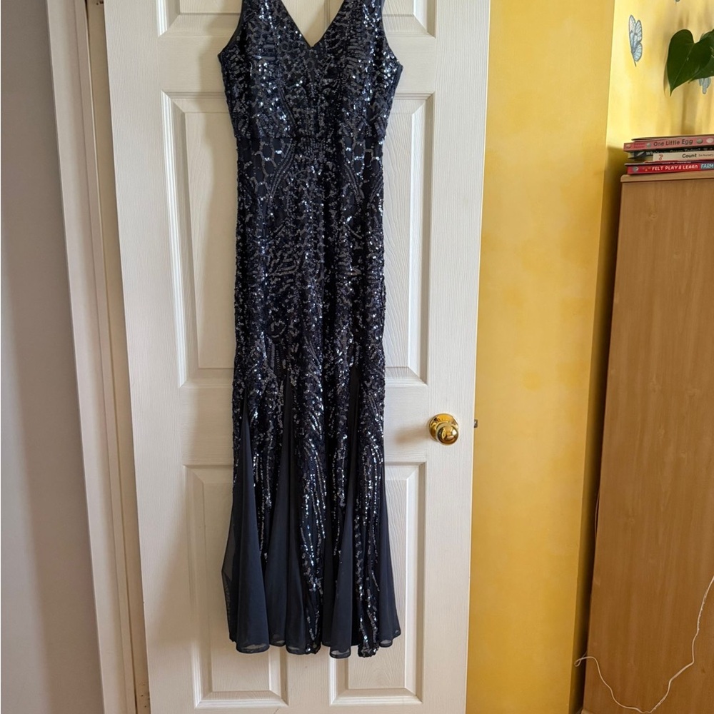 Night Way Collections Black Sequin Maxi Dress